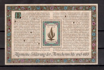 UNO Wien Michelnummer 88 Block 4 postfrisch UNO Wien Michelnummer 88 Block 4 postfrisch