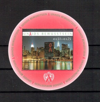 UNO Wien Michelnummer 380 Block 16 postfrisch UNO Wien Michelnummer 380 Block 16 postfrisch