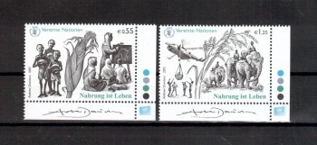 UNO Wien Michelnummer 453 - 454 postfrisch UNO Wien Michelnummer 453 - 454 postfrisch