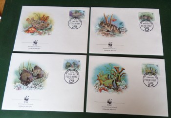 wwffdc: 004 Antigua + Barbuda Michelnummer 1010 - 1013 wwffdc: 004 Antigua + Barbuda Michelnummer 1010 - 1013